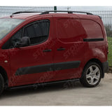 Black Side Bars Angular Short Wheel Base 60mm For Citroen Berlingo - Peugeot Partner - 2008-2018