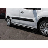 Black Side Bars Angular Short Wheel Base 60mm For Citroen Berlingo - Peugeot Partner - 2008-2018