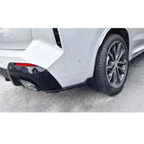 BMW X3 G01 LCI 2022+ M-Sport Rear Bumper Corner Splitters In Gloss Black