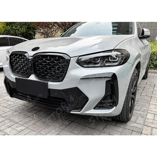 BMW X3 G01 & X4 G02 2020+ M Sport Front Canards In Gloss Black
