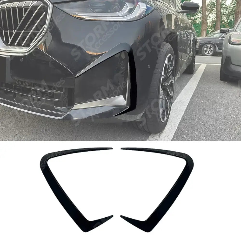 BMW X3 G45 2025+ M-Sport Front Bumper Canards In Gloss Black