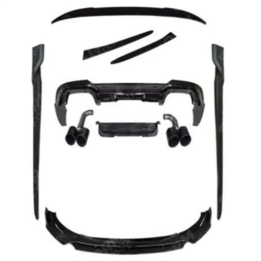 BMW X4 2018-2020 Full Aero Kit With Exhaust Tips In Gloss Black