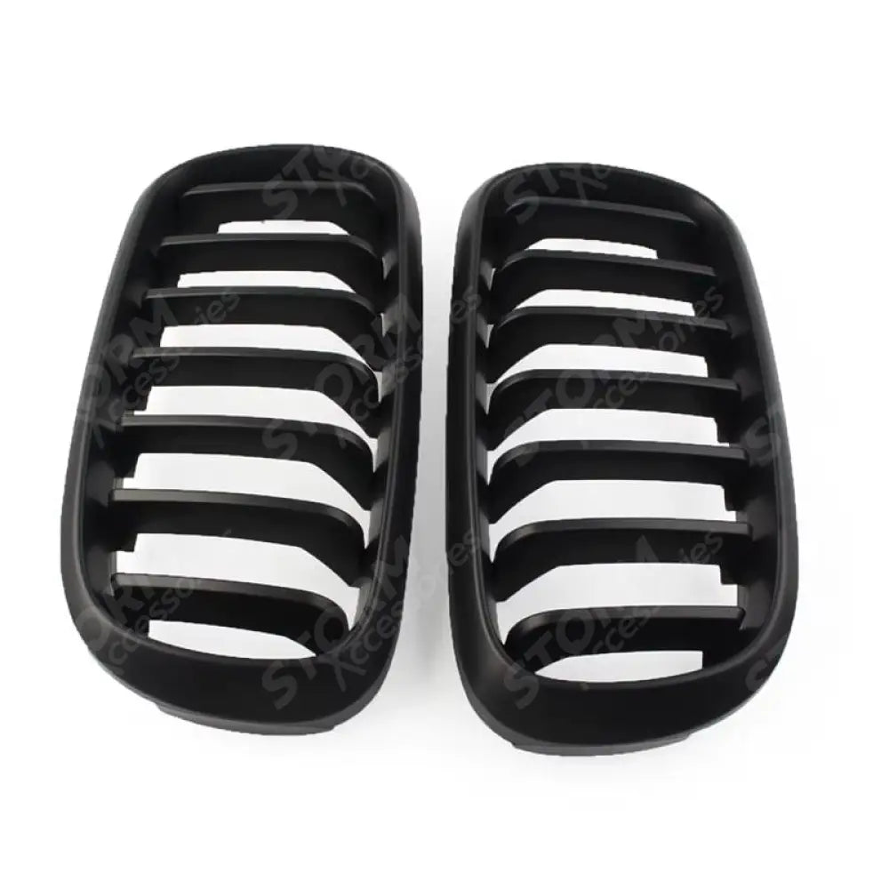 Bmw X5 F15 2013-2018 - Matte Black Front Grill - Solid Slat