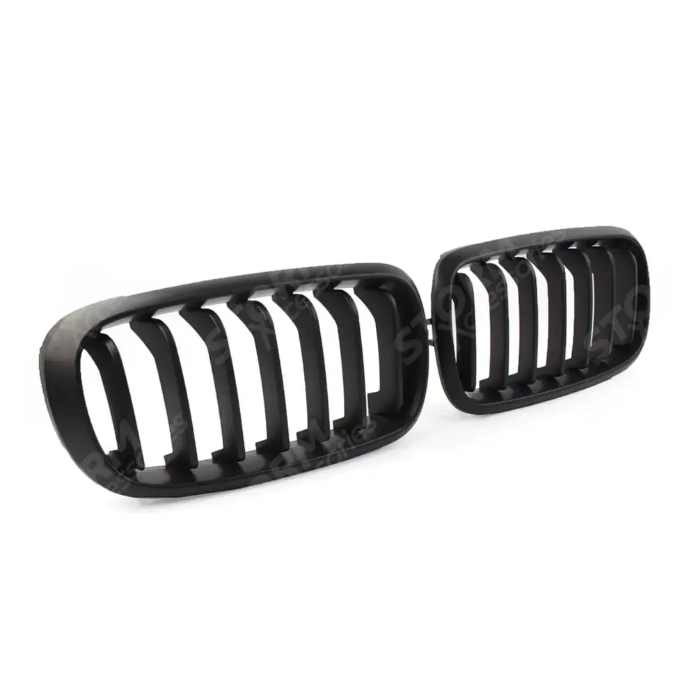 Bmw X5 F15 2013-2018 - Matte Black Front Grill - Solid Slat