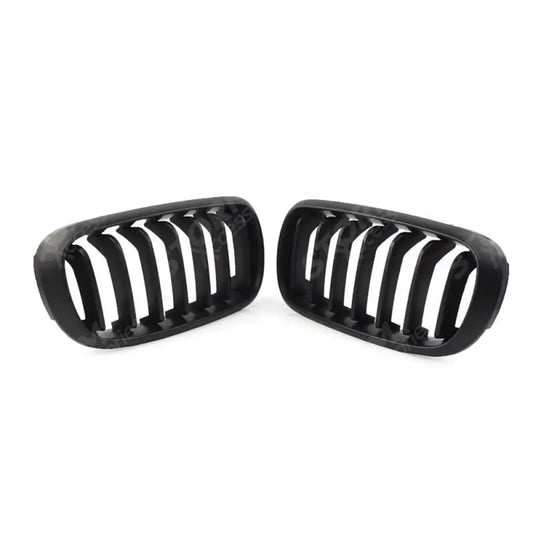 Bmw X5 F15 2013-2018 - Matte Black Front Grill - Solid Slat