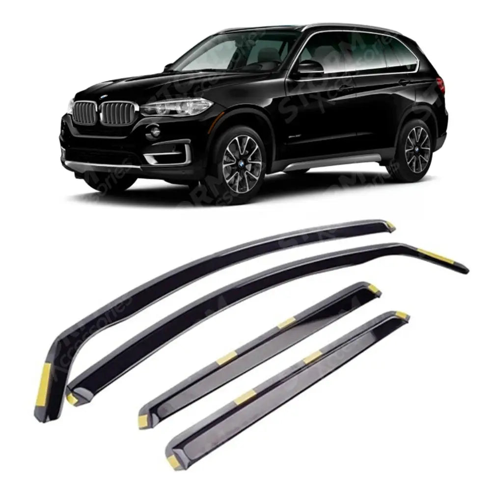 Bmw X5 F15 2014-2018 Stx Internal Wind Deflectors - 4pcs - Clip In Fitment - Dark Smoke