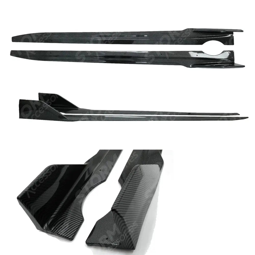 Bmw X5 G05 2018+ - Side Skirt Splitters In Carbon Look - Black Knight