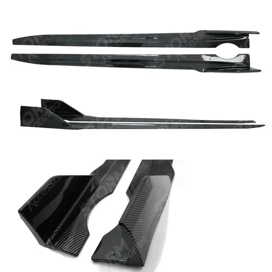 Bmw X5 G05 2018+ - Side Skirt Splitters In Carbon Look - Black Knight