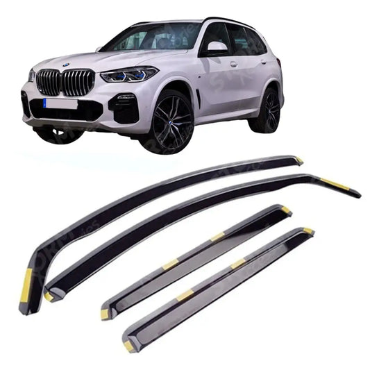 Bmw X5 G05 2019 On Stx Internal Wind Deflectors - 4pcs - Clip In Fitment - Dark Smoke - W170