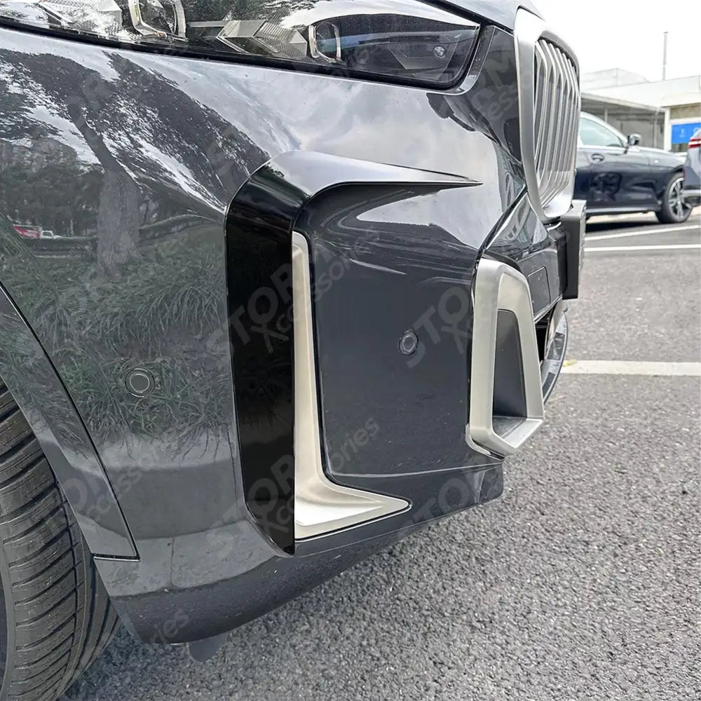 BMW X5 G05 (LCI) M Sport 2023+ Front Bumper Canards In Gloss Black
