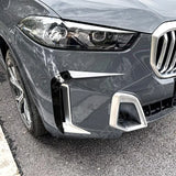 BMW X5 G05 (LCI) M Sport 2023+ Front Bumper Canards In Gloss Black