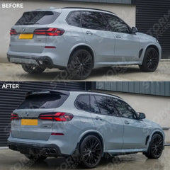 BMW X5 G05 LCI M Sport 2023+ Rear Diffuser In Gloss Black