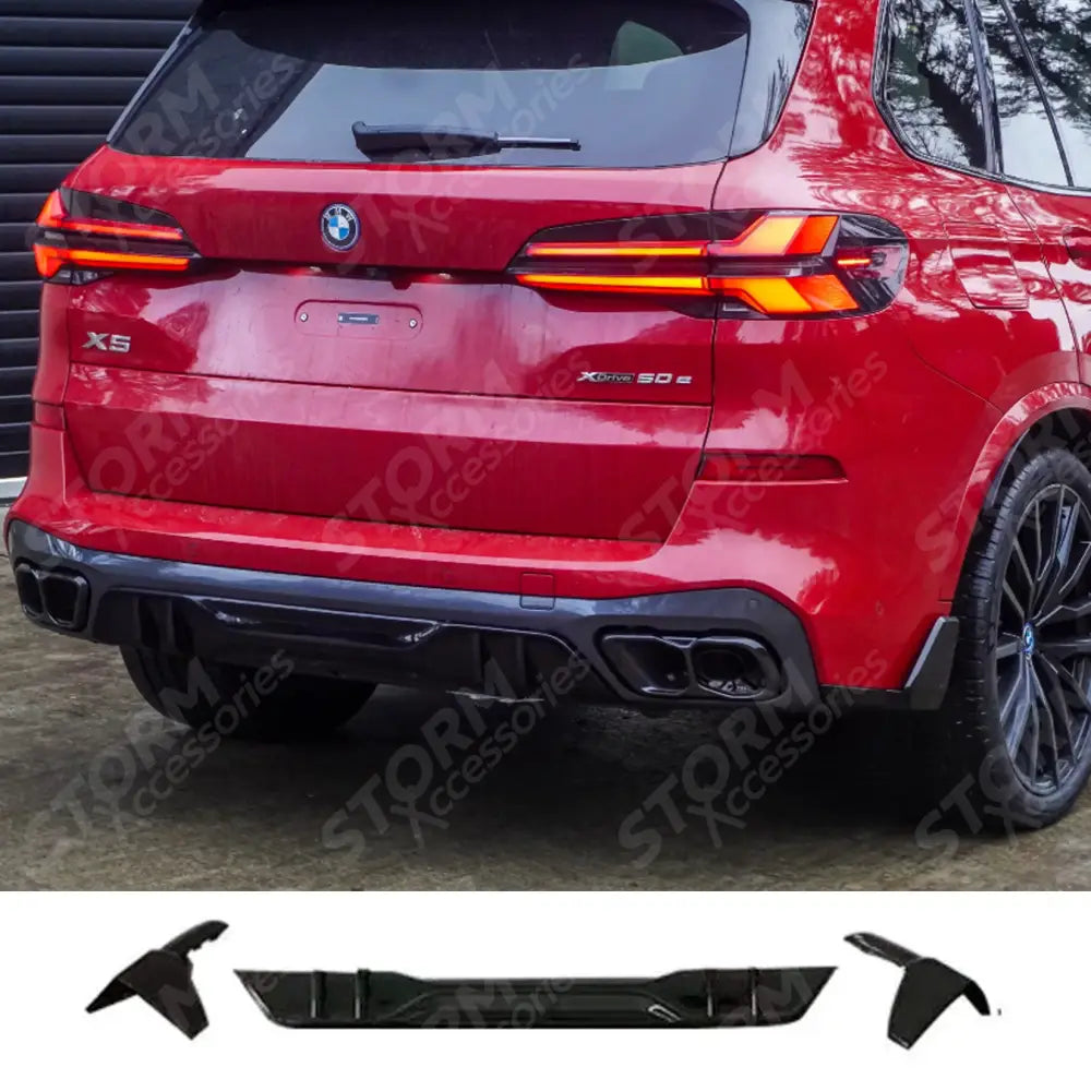BMW X5 G05 LCI M Sport 2023+ Rear Diffuser In Gloss Black