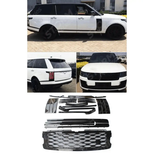 Body Kit Trim Set Grille And Trims Black For Range Rover Vogue 2018 - 2022 - L405