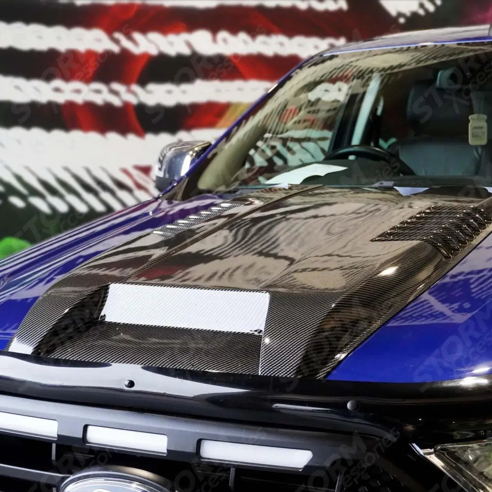 Bonnet Scoop Carbon Fibre Look For Ford Ranger T6 2016 - 2022
