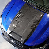 Bonnet Scoop Carbon Fibre Look For Ford Ranger T6 2016 - 2022