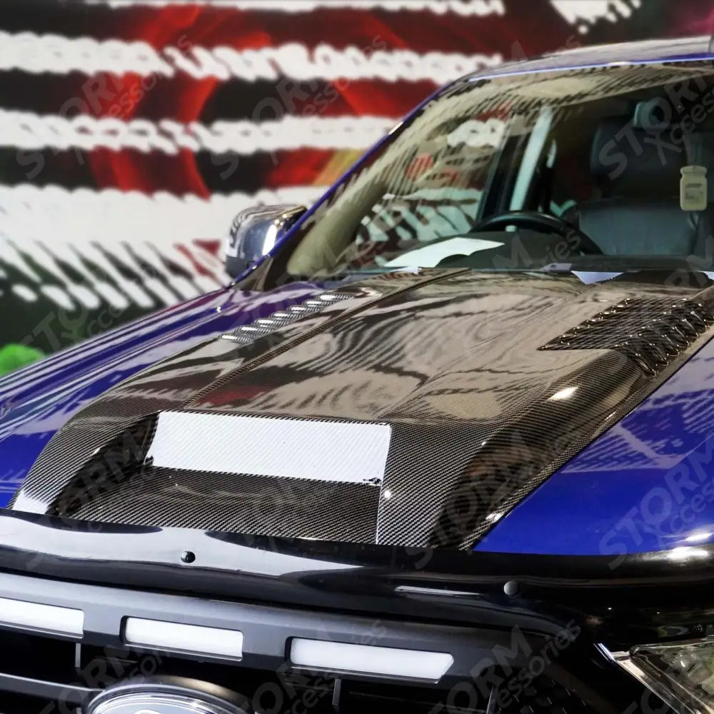 Bonnet Scoop Carbon Fibre Look For Ford Ranger T6 2016 - 2022