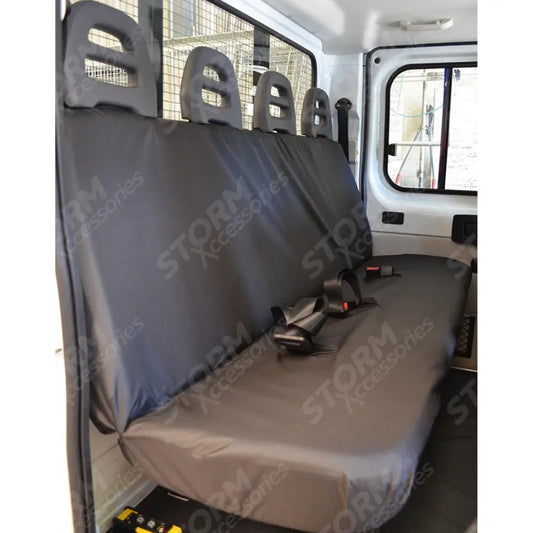 Chassis Cab Rear Seat Covers Black For Fiat Ducato Van 2006 On