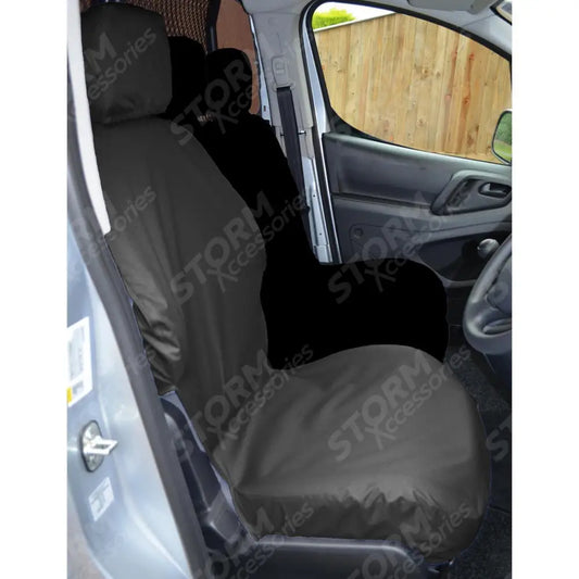 Citroen Berlingo 2008-2018 Driver's Seat No Armrest Black Seat Cover