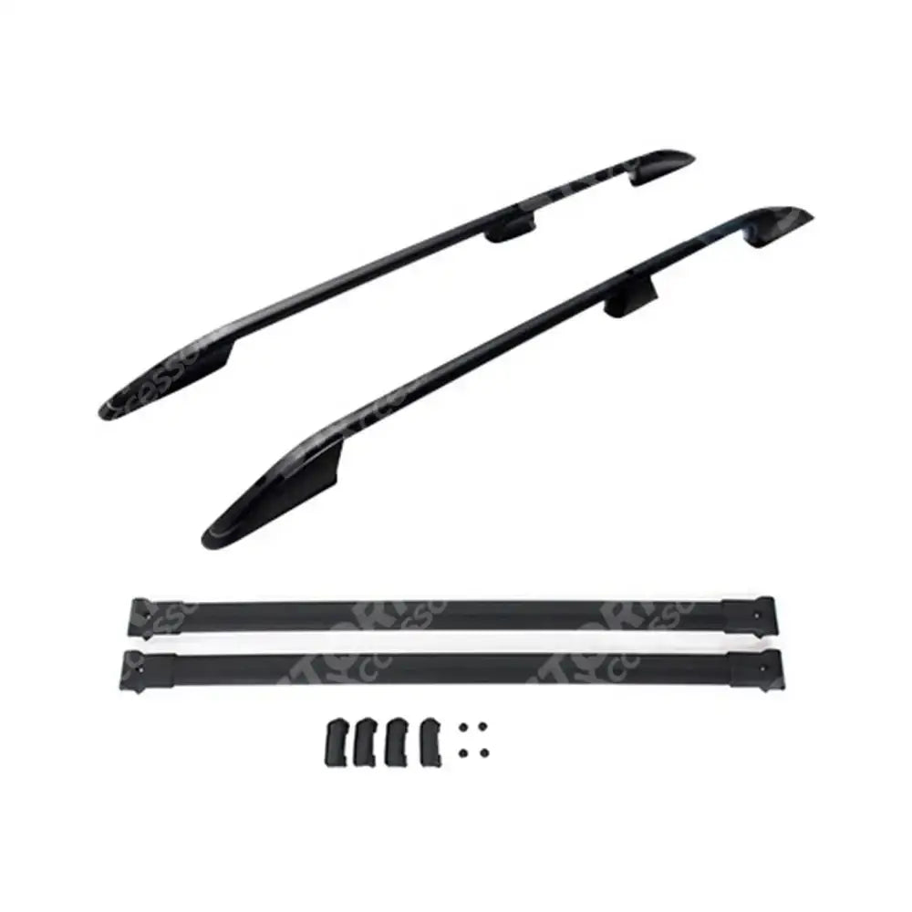Citroen Berlingo 2018 On SWB Roof Rails And Cross Bars Set - Black