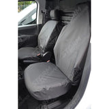 Citroen Berlingo 2018 On - Toyota Proace City 2020 On Front Two Seat Covers With Integral Passenger Head Rest - Black