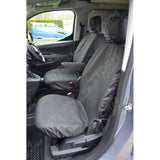 Citroen Berlingo 2018 On - Toyota Proace City 2020 On Front Two Seat Covers With Seperate Head Rest - Black