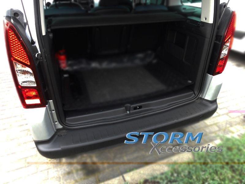 Glossy Chrome Rear Bumper Protector For Citroen Berlingo II (2008-2018) | Wimbledon Trade