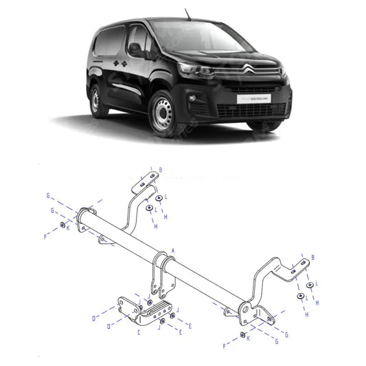 Citroen Berlingo - Peugeot Partner 2018 On - Lwb Only - Complete Tow Bar