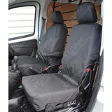 Citroen Nemo Van 2008 On Driver And Folding Passenger Seat Covers - Pair - Black
