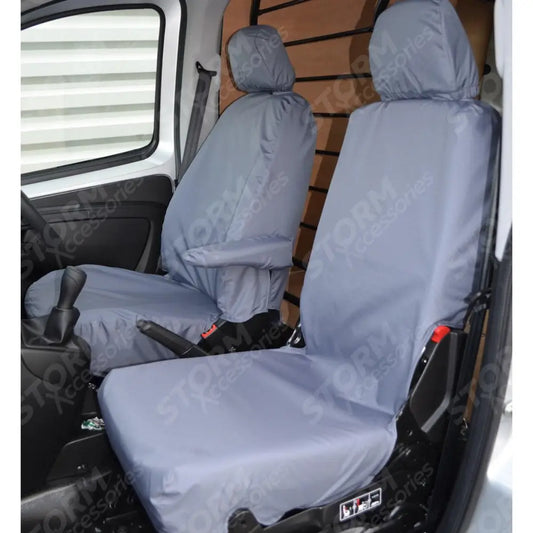 Citroen Nemo Van 2008 On Driver’s Seat And Non-folding Passenger Seat Covers -pair - Grey