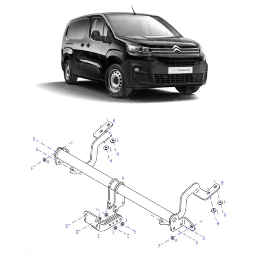 Complete Tow Bar For Citroen Berlingo - Peugeot Partner LWB Only 2018 On