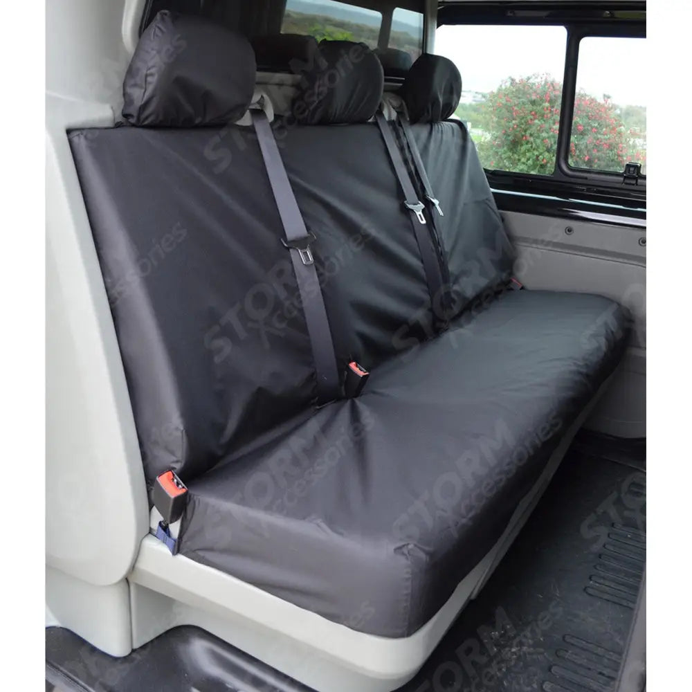 Crew Cab Bench Seat Covers Black For Nissan Primastar 2002-2014