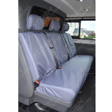 Crew Cab Sportive Rear 3 Passenger Seat Covers Grey For Vauxhall Vivaro 2014-2019