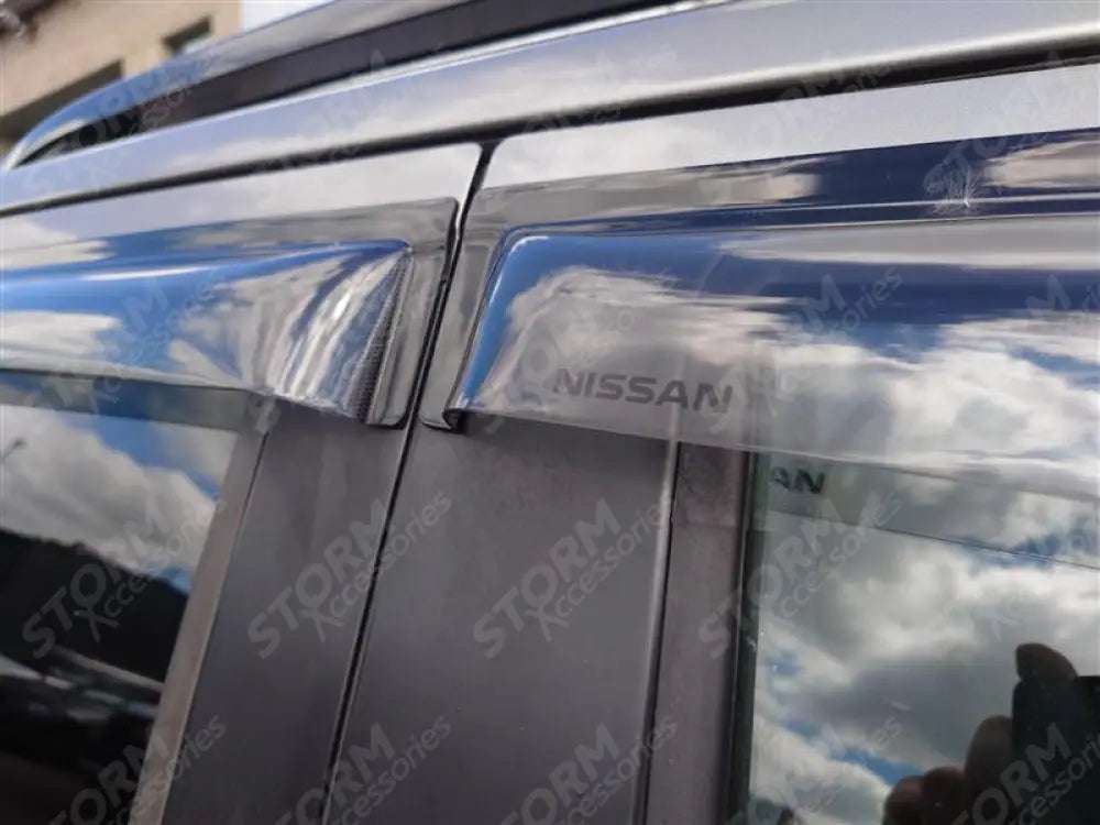 Double Cab Egr Genuine Quad Wind Deflectors External Fit For Nissan Navara Np300 - 2016 On