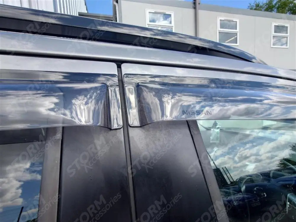 Double Cab Egr Genuine Quad Wind Deflectors External Fit For Nissan Navara Np300 - 2016 On