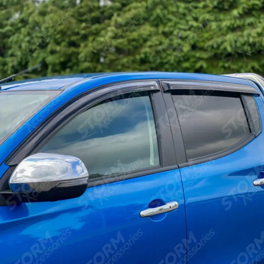 Double Cab Egr Quad Wind Deflectors External For Mitsubishi L200 Series 5 - 6 - Fiat Fullback - 2015 On