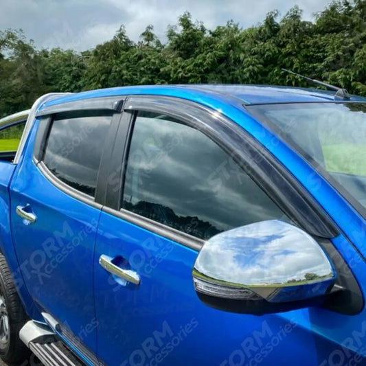 Double Cab Egr Quad Wind Deflectors External For Mitsubishi L200 Series 5 - 6 - Fiat Fullback - 2015 On