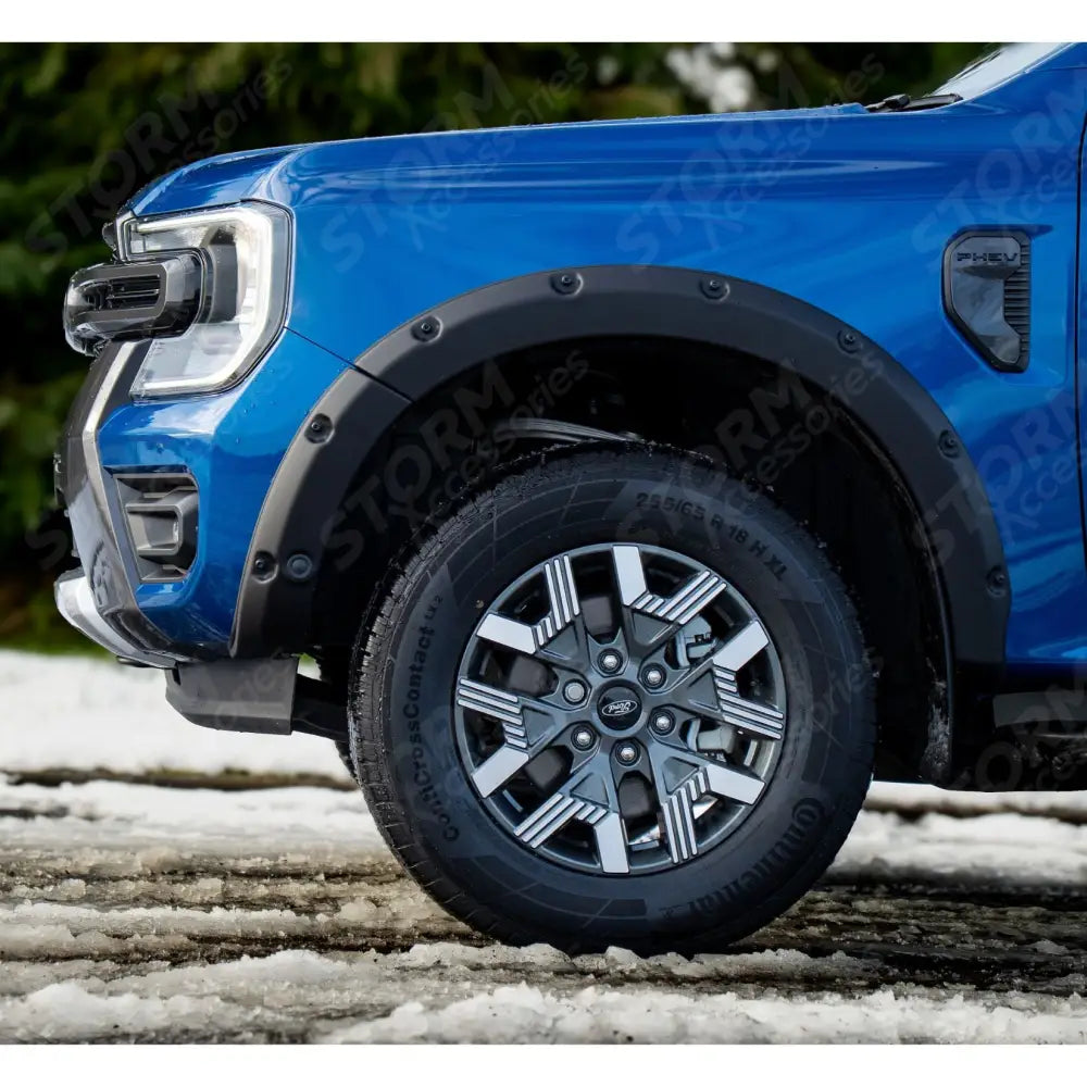 Double Cab EGR Wheel Arch Kit Bolt Look Matt Black Finish 6 Pcs For Ford Ranger 2023 On