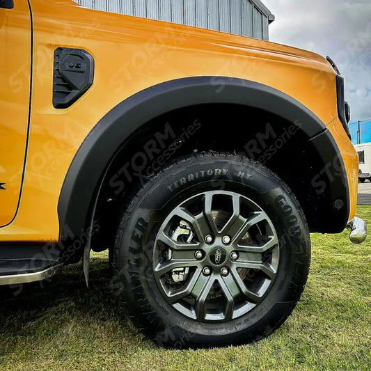 Double Cab EGR Wheel Arch Kit Smooth Matt Black Finish 6 Pcs For Ford Ranger 2023 On