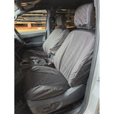 Double Cab Front Seat Covers Pair Black For Vw Amarok 2023+