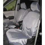 Double Cab Front Seat Covers Pair Grey For Mitsubishi L200 2006-2015
