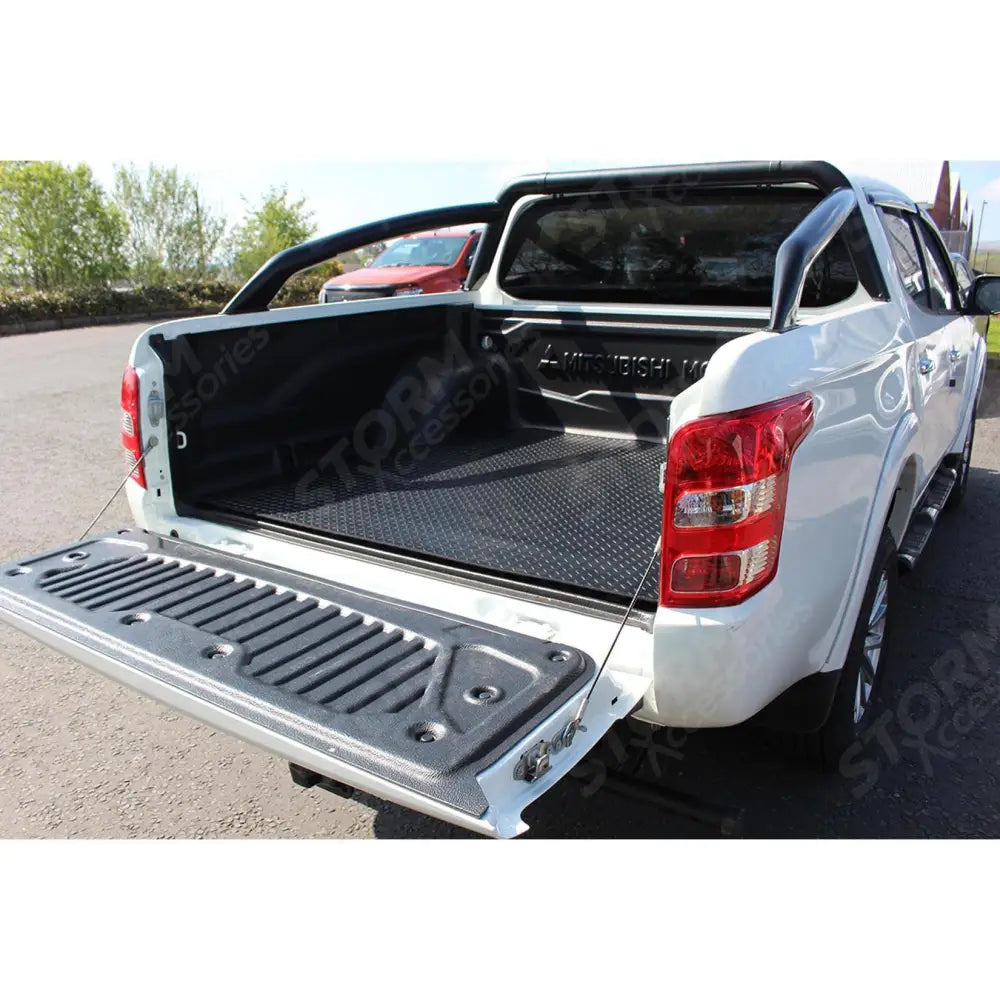 Double Cab Load Bed Rubber Mat Black For Mitsubishi L200 Series 5 Fiat Fullback - 2015 On