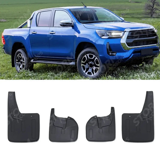 Double Cab Mud Flaps 4pcs Set For Toyota Hilux Mk8 2016-2026
