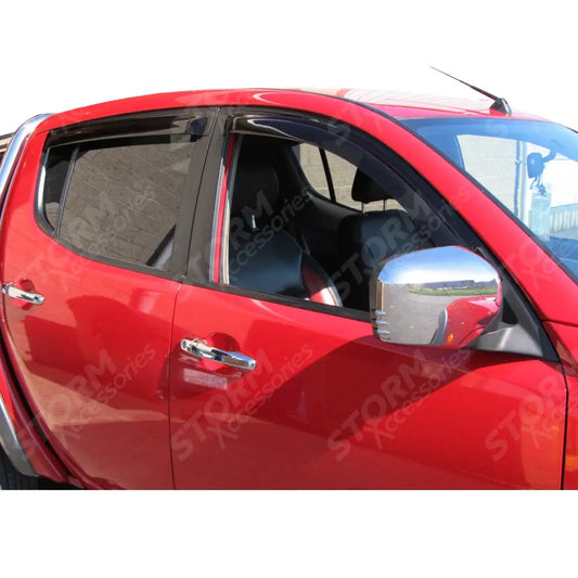 Double Cab Quad Stx Wind Deflectors External Fit D008 For Mitsubishi L200 2006-2015