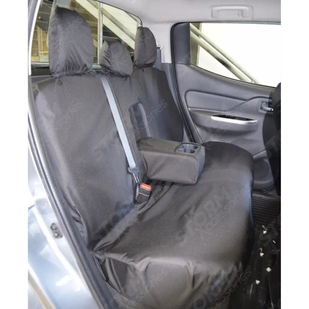 Double Cab Rear Seat Covers Black For Fiat Fullback 2016 On