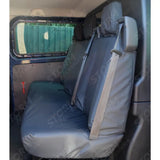 Double Cab Rear Seat Covers Black For Ford Transit Custom 2013 - 2024