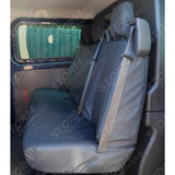 Double Cab Rear Seat Covers Black For Ford Transit Custom 2013 - 2024