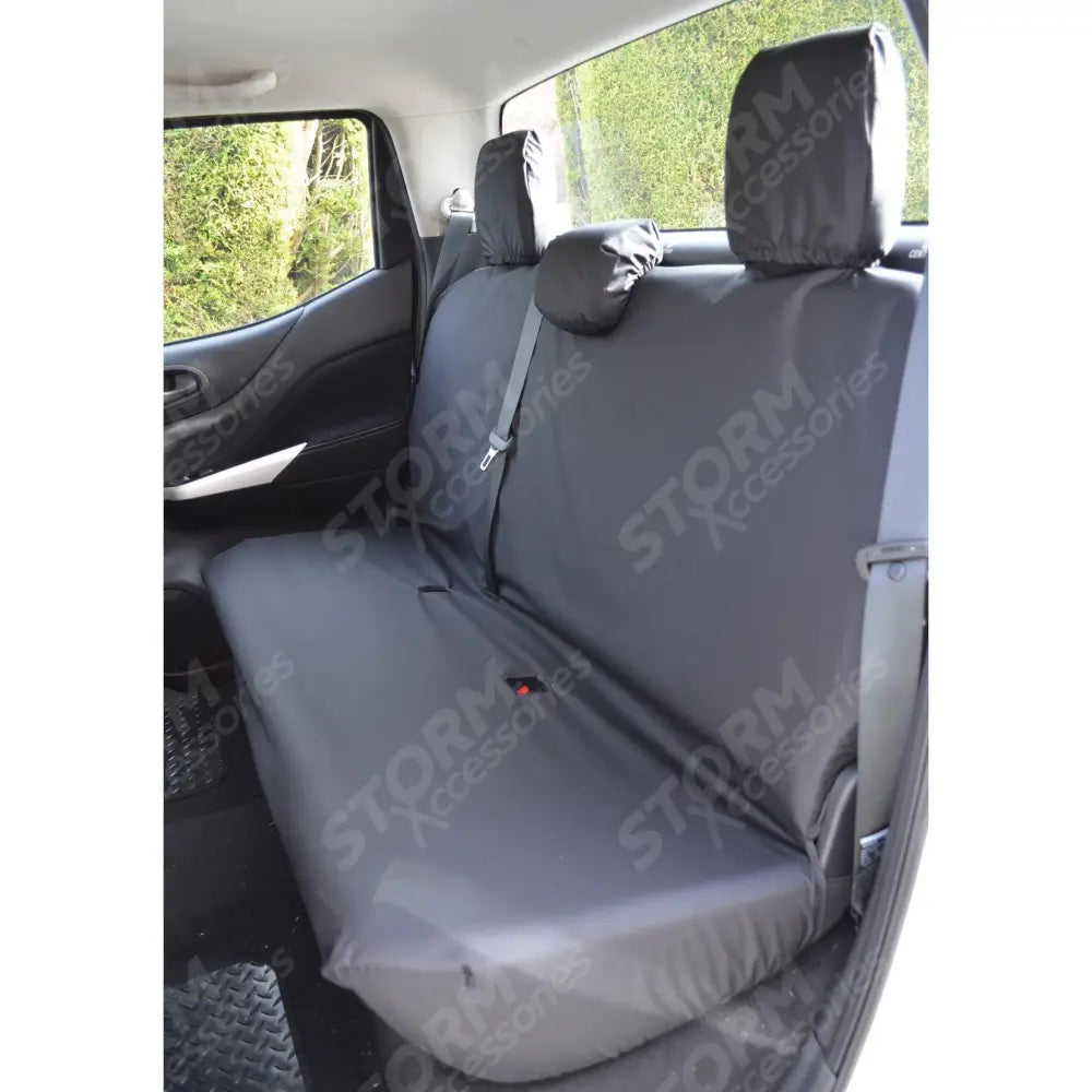 Double Cab Rear Seat Covers Black For Mercedes X-class 2017 On