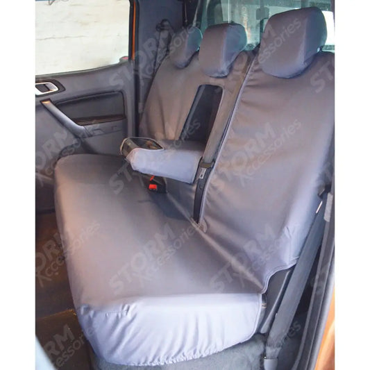 Double Cab Rear Seat Covers Grey For Ford Ranger 2012-2022