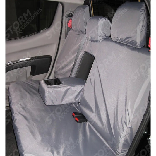 Double Cab Rear Seat Covers Grey For Mitsubishi L200 2006-2015